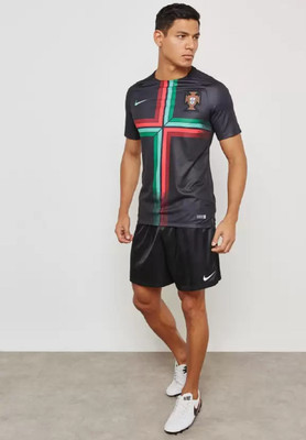 yclothy Striped Men Round Neck Black T-Shirt