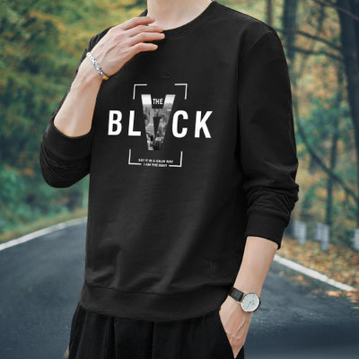 Beaumen Printed Men Round Neck Black T-Shirt