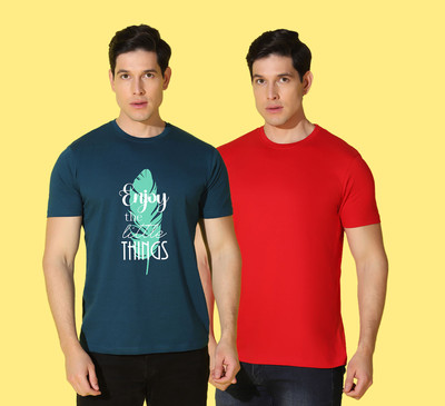 WOOSTRO Graphic Print Men Round Neck Multicolor T-Shirt