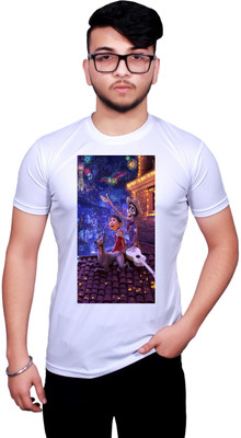 NITYANAND CREATIONS Printed Men Round Neck White T-Shirt