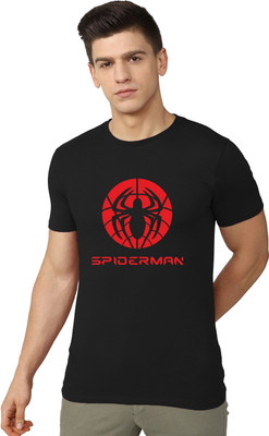 RULEDBYSUN Printed Men Round Neck Black T-Shirt