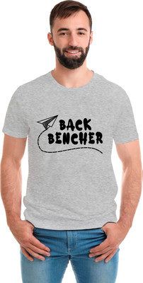 SmarTee Street Printed Men Round Neck Grey T-Shirt