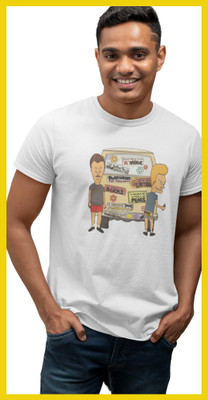 Streetfluencer Printed Men Round Neck White T-Shirt
