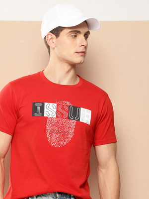 INVICTUS Typography Men Round Neck Red T-Shirt