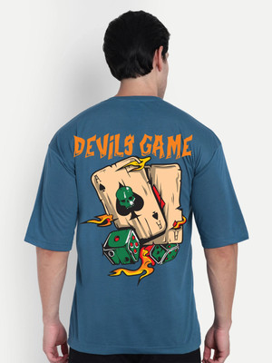 SCOTT FINCHER Graphic Print Men Round Neck Blue T-Shirt