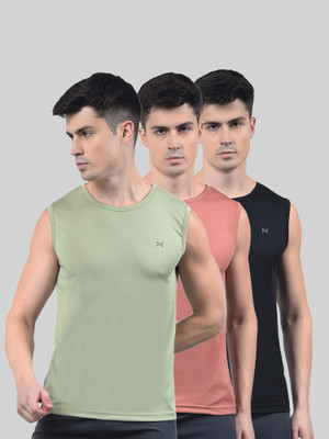 Force NXT Solid Men Round Neck Multicolor T-Shirt