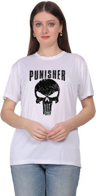 Atharva Trends Graphic Print, Typography Women Round Neck White T-Shirt