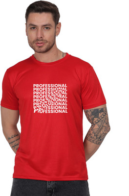 Swagry Graphic Print Men Round Neck Red T-Shirt