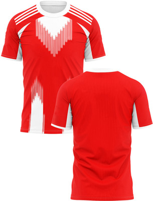 IZON Printed Men Round Neck Red T-Shirt