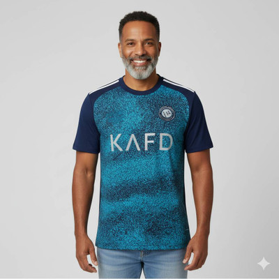 PRASEL Printed Men Round Neck Blue T-Shirt
