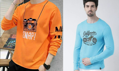 Stelino Printed Men Round Neck Multicolor T-Shirt