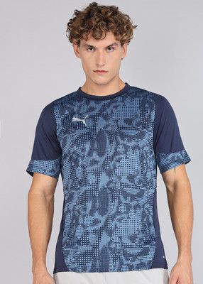 PUMA Printed Men Crew Neck Blue T-Shirt