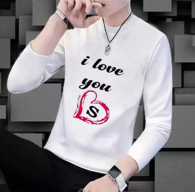 JSIYA Printed, Typography Men Round Neck White T-Shirt