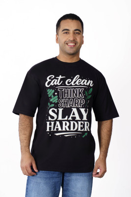 Bandar Baant Graphic Print Men Round Neck Black T-Shirt