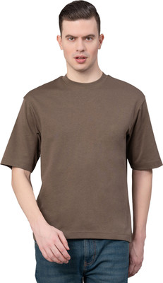 RED TAPE Solid Men Round Neck Green T-Shirt