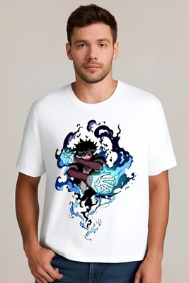 Royal Creations By Rv Graphic Print Men Round Neck White T-Shirt