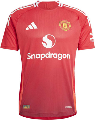 ADIDAS Printed Men Round Neck Red T-Shirt