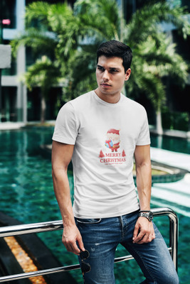 Sharnika Solid Men Round Neck White T-Shirt