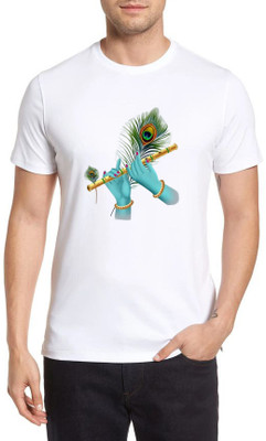 FOXSUN Printed Men Round Neck White T-Shirt