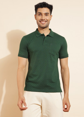 Force NXT Solid Men Polo Neck Green T-Shirt