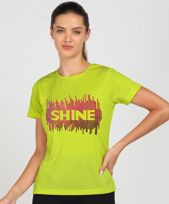 SHASHVI Typography Women Round Neck Light Green T-Shirt