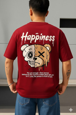 DRIFTH Graphic Print Men Round Neck Maroon T-Shirt