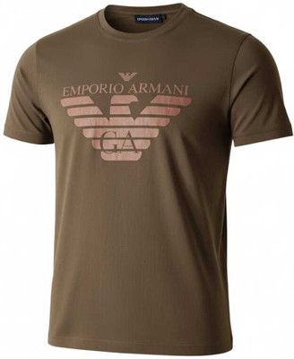 paradano Graphic Print Men Round Neck Brown T-Shirt