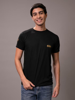 GEUM Printed Men Round Neck Black T-Shirt