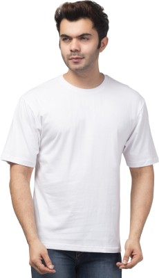 Malana Merino Solid Men Round Neck White T-Shirt