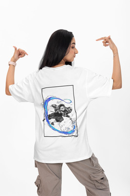 Jvthreads Graphic Print, Printed Women Round Neck Black T-Shirt