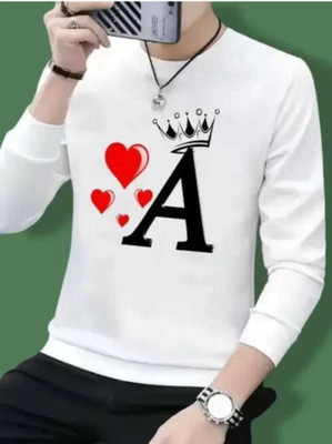 TDFASHIONNS Printed Men Round Neck White T-Shirt