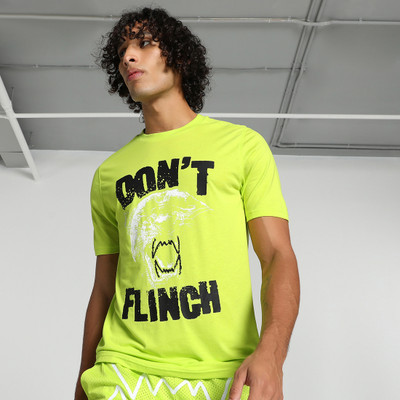 PUMA Printed Men Crew Neck Green T-Shirt