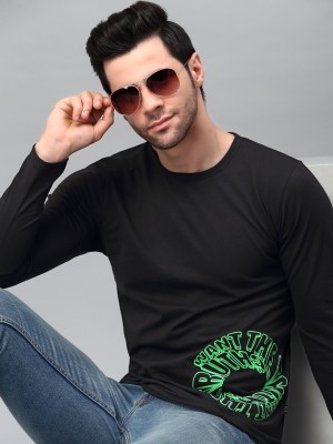 RIGO Printed Men Round Neck Black T-Shirt