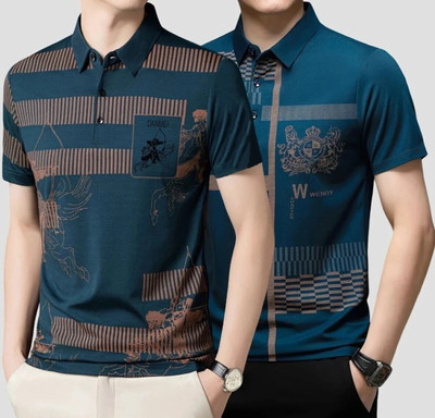 ENDGAME Printed Men Polo Neck Multicolor T-Shirt