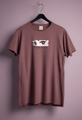 CottonHedge Graphic Print Men Crew Neck Brown T-Shirt