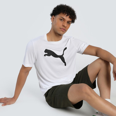 PUMA Printed Men Crew Neck White T-Shirt