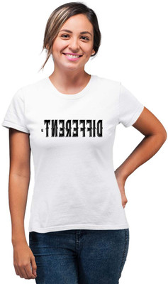 SmarTee Street Typography Women Round Neck White T-Shirt