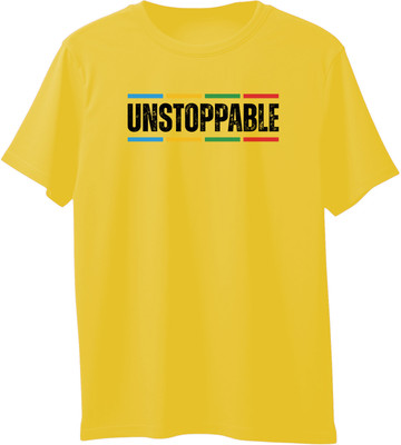 VIRAJ VINTAGE Typography Men Round Neck Yellow T-Shirt