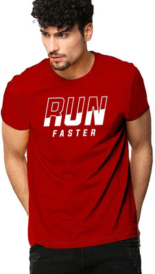 sms creation Graphic Print Men Round Neck Maroon T-Shirt