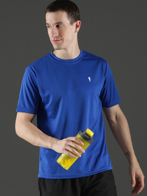 EPPE Solid Men Round Neck Blue T-Shirt
