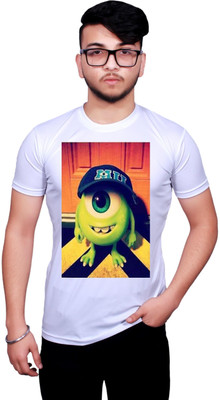 NITYANAND CREATIONS Graphic Print Men Round Neck White T-Shirt