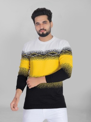 Grownk Striped Men Round Neck Multicolor T-Shirt