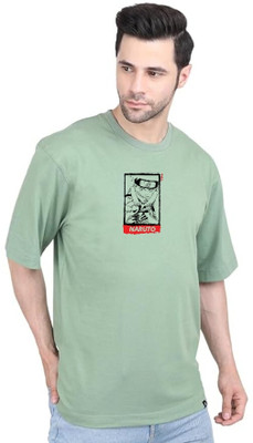 CHITRAA STYLE Printed Men Round Neck Green T-Shirt