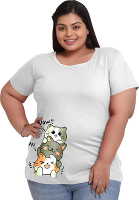 Elite soul Graphic Print Women Round Neck White T-Shirt
