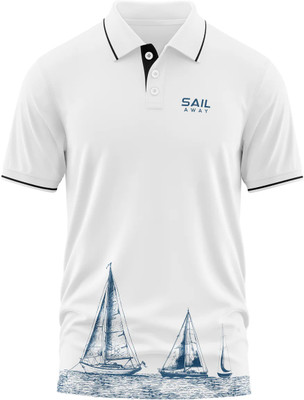Warriorworld Solid Men Polo Neck White T-Shirt