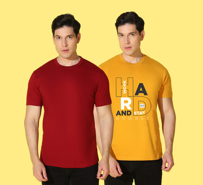 WOOSTRO Graphic Print Men Round Neck Multicolor T-Shirt