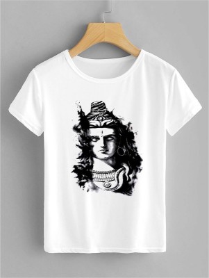 HamsaMART Printed Men Round Neck White T-Shirt