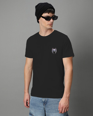 MH MOGHAHILLS Solid Men Round Neck Black T-Shirt