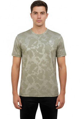 Gur Style Printed Men Round Neck Green T-Shirt