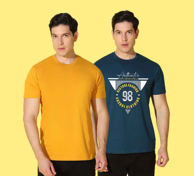 WOOSTRO Graphic Print Men Round Neck Multicolor T-Shirt